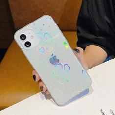 Imagem de Moda gradiente amor padrão coração capa de telefone transparente para iPhone 11 12 13 Pro Max X XR XS Max 7 8 Plus SE Pára-choque à prova de choque, 46B, para iphone 8 plus