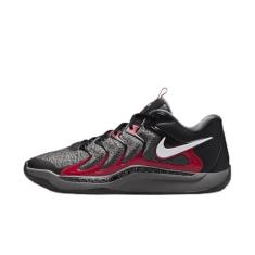 Imagem de Nike Tênis de basquete KD17 (FJ9487-001, preto/cinza ferro/vermelho universitário), Preto/cinza ferro/vermelho universitário/branco, 42