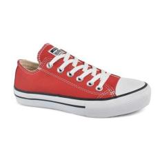 Imagem de Tênis Box 200 Star BX2099 Casual Lona Masculino Vermelho Preto, Vermel