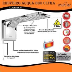 Imagem de Chuveiro Acqua Duo Branco E Cromado Lorenzetti 220V 7800W Mod. 7510101