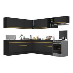 Imagem de Cozinha Completa De Canto Com Rodapé Veneza Multimóveis Mp2103 Com Arm