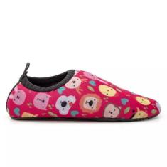 Imagem de Sapatilha Infantil Neoprene Aquática Praia Piscina Tênis Antiderrapante Vermelha Bichinhos-Feminino