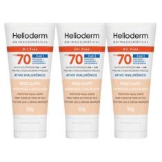 Imagem de Kit C3 Protetor Solar Com Cor Facial Bege Claro  Helioderm - KLEY HERT