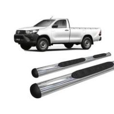 Imagem de Estribo Hilux 2016 a 2020 OVAL OBLONGO CROMADO C/S