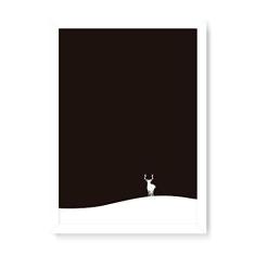 Imagem de Arte Maníacos Quadro Decorativo Cervo Minimalista  - 23x16,25cm (Moldura em laca )