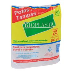 Imagem de Pote Plastico Rioplastic Com Tampa 200ml 500 Unidades