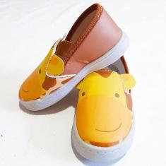 Imagem de Sapatinho Infantil Menina Tênis Bebe Bichinhos Zoo Girafa