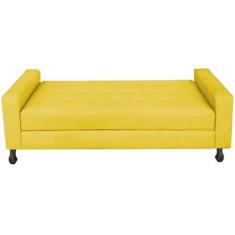 Imagem de Recamier Calçadeira Sofá Cristal   90 cm Solteiro Baú Quarto Sala Sued