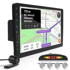 Imagem de Kit Multimídia 1 Din 9 Polegadas + Câmera Ré + Sensor Ré Prata Silvera