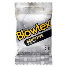 Imagem de Preservativo Blowtex Lubrificado Sensitive Extra Fino - 12 pacotes c/ 3 Unidades