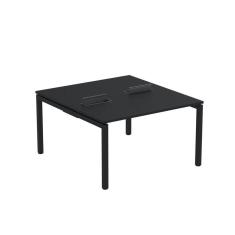 Imagem de Mesa Plataforma Dupla com Pé de Aço para Coworking 130X140/2P PDC13/14/2P Preto