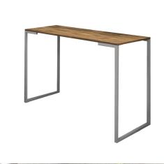 Imagem de Mesa Escrivaninha 90cm Stan Home Office Industrial Consultório Ferro Cinza MDF Rústico - Ahz Móveis
