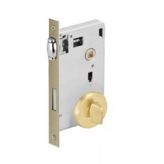 Imagem de Fechadura Rolete Porta Banheiro Imab Dourada Escovada Pivot