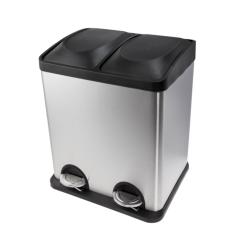 Imagem de Lixeira Dupla 2 Compartimento 30 Litro Pedal Coleta Seletiva