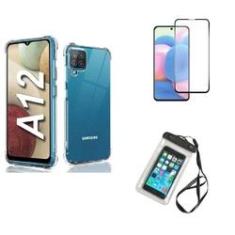 Imagem de Kit Capa a Prova D'água Samsung Galaxy A12 + Película Vidro 3D + Capa