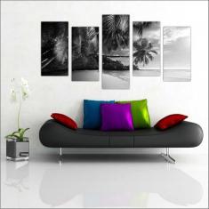Imagem de Quadro Decorativo Flores Paisagens Natureza Decorações Salas 5 peças c