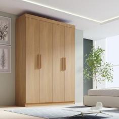 Imagem de Guarda-roupa Solteiro Mdf Fenix 04 Portas 03 Gavetas Cinamomo