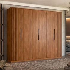 Imagem de Guarda Roupa Casal 6 Portas Atrice Demóbile Móveis Nogueira Touch