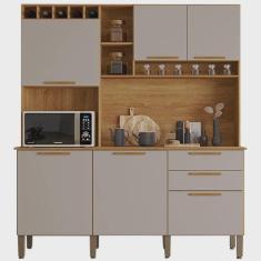 Imagem de Armário De Cozinha 6 Portas 2 Gavetas Topázio Salleto