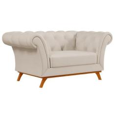 Imagem de Sofá Para Sala De Estar 150cm 1 Lugar Base Madeira Império C-26 Corano