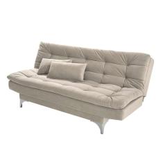 Imagem de Sofá-Cama 3 Lugares Casal Pratic Suede Liso Areia