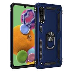 Imagem de SORAKA Capa para Samsung Galaxy A90 5G com suporte de anel capa armadura para Samsung Galaxy A90 5G capa traseira de policarbonato rígido com placa de metal para celular magnético suporte de carro