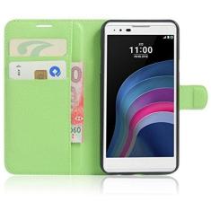 Imagem de Capa estilo LG X, capa carteira flip de couro PU premium com compartimento para cartão, suporte e fecho magnético [capa interna de TPU à prova de choque] Compatível com estilo LG X