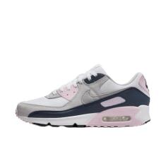 Imagem de Nike Tênis masculino Air Max 90 (DM0029-106, branco/espuma rosa/azul marinho/cinza lobo), Espuma branca/cinza lobo-rosa - Azul marinho, 38