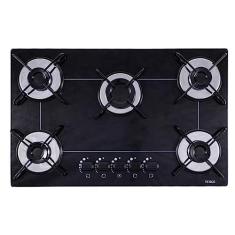 Imagem de Fogão Cooktop Tedge 5 Bocas Ultra Chama Preto 127v/220v