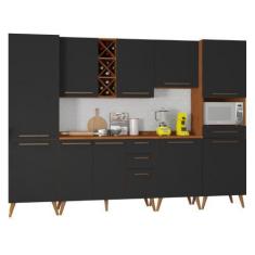 Imagem de Armário De Cozinha Completa Com Adega 10 Portas 4 Gavetas Favorita Pre