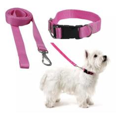 Imagem de Coleira Com Guia Para Cachorro Pet Grande/médio Resistente - Petizada,