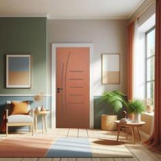 Imagem de Porta de Madeira Maciça 210cmx70cm Friso 12 Ipê - JB Portas