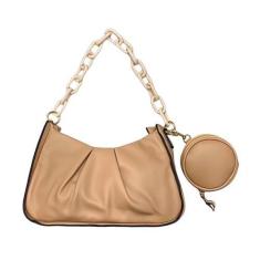 Imagem de Bolsa Feminina Couro Corrente Tiracolo Transversal Ombro - Klizz