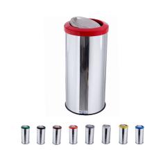 Imagem de Lixeira Inox Com Tampa Flip-top Basculante 25 Litros Lixo