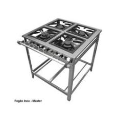 Imagem de Fogão Industrial 4 Bocas 30x30 Baixa Pressão P7 em Aço Inox