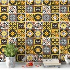 Imagem de Papel De Parede Autocolante Com Kit Aplicação Ladrilho ejo Cozinha Colorido