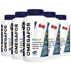 Imagem de Kit 5 Ômegafor Family Ômega 3 Vitafor 360 cápsulas