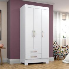 Imagem de Guarda Roupas Solteiro Com 3 Portas 2 Gavetas Sem Espelho Be16 Flex Br