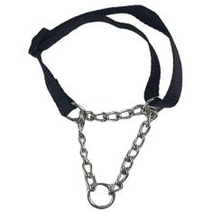 Imagem de Coleira Guia 1.5cm Corrente Elo Torcido Ajustavel Cachorro