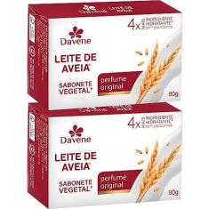 Imagem de 2UN Sabonete Vegetal Leite De Aveia Classico 90g Davene