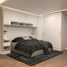 Imagem de Guarda Roupa Dormitório Modulado Alpes Casal 1,58 M Queen Canto C/ 2 P