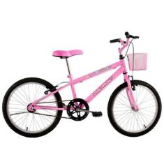 Imagem de Bicicleta Feminina Aro 20 Melissa Com Cestinha Cor Rosa - Dalannio Bik