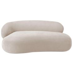 Imagem de Divã Recamier Luxo Canadá 200cm Lado Direito Linho Adj Decor Bege