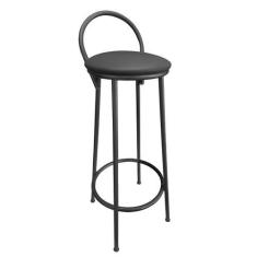 Imagem de Banqueta Alta Drink Estofada de Metal Banco Alto Para Cozinha Bar Balc