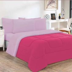 Imagem de Edredom Malha 100% Algodão Gran Moratta 1 Peça Solteiro - Pink/ Bebe