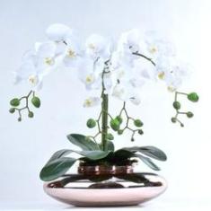 Imagem de Arranjo de Orquídea Artificial  4 Hastes em Terrário Rose