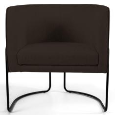 Imagem de Poltrona Decorativa Base Aço Betina C-34 Corano Marrom - Domi