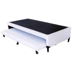 Imagem de Cama Box Base Casal Com Auxiliar Semi Ortopedica Corino