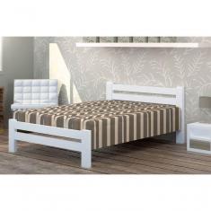 Imagem de Cama de Casal Itália de Madeira Maciça Angelim Pedra Tauari Branco