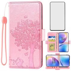 Imagem de Asuwish Capa carteira compatível com OnePlus 8 Pro One Plus 8Pro 5G e protetor de tela de vidro temperado flip alça de pulso suporte suporte para celular On 1 Plus 1 + Plus8 1+ mulheres homens ouro